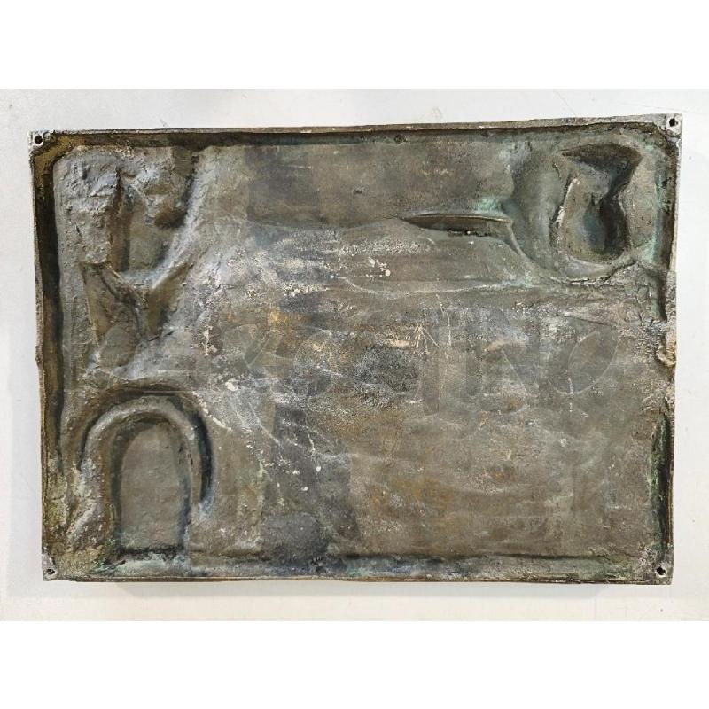 TARGA BRONZO POST FATA RESURGO 32X23CM ACSTELLO MILANO | Mercatino dell'Usato Modena 5