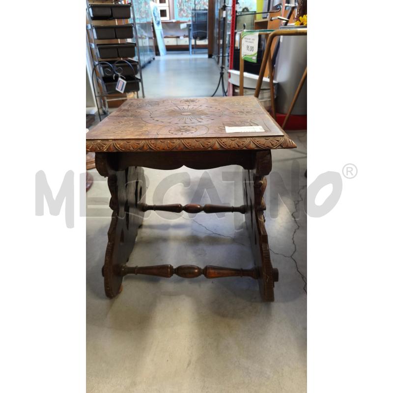 TAVOLINO LEGNO BASSORILIEVI | Mercatino dell'Usato Modena 3