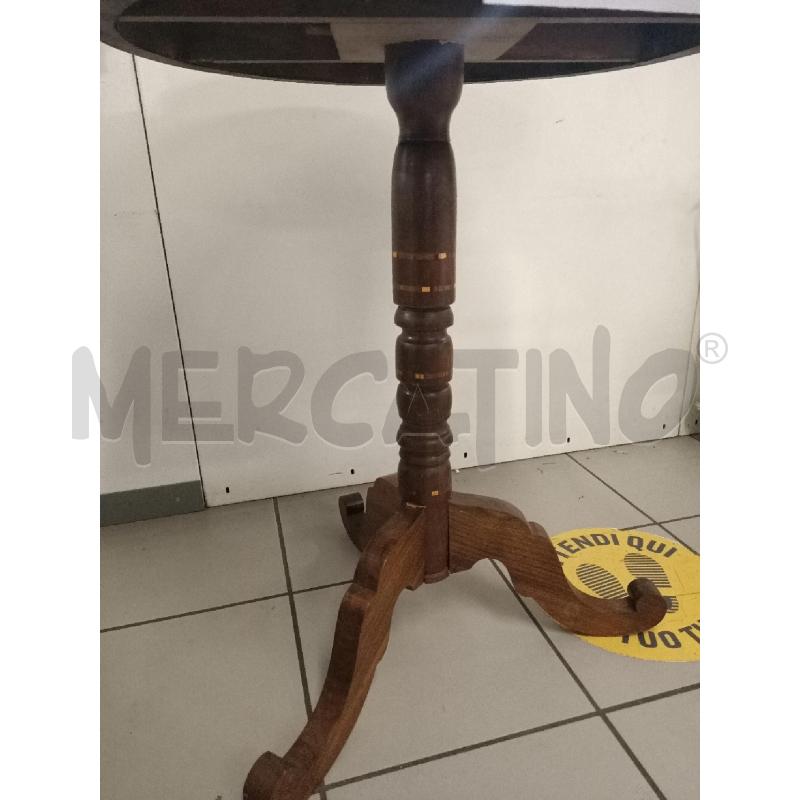 TAVOLINO TONDO LEGNO INTARSIATO | Mercatino dell'Usato Modena 3