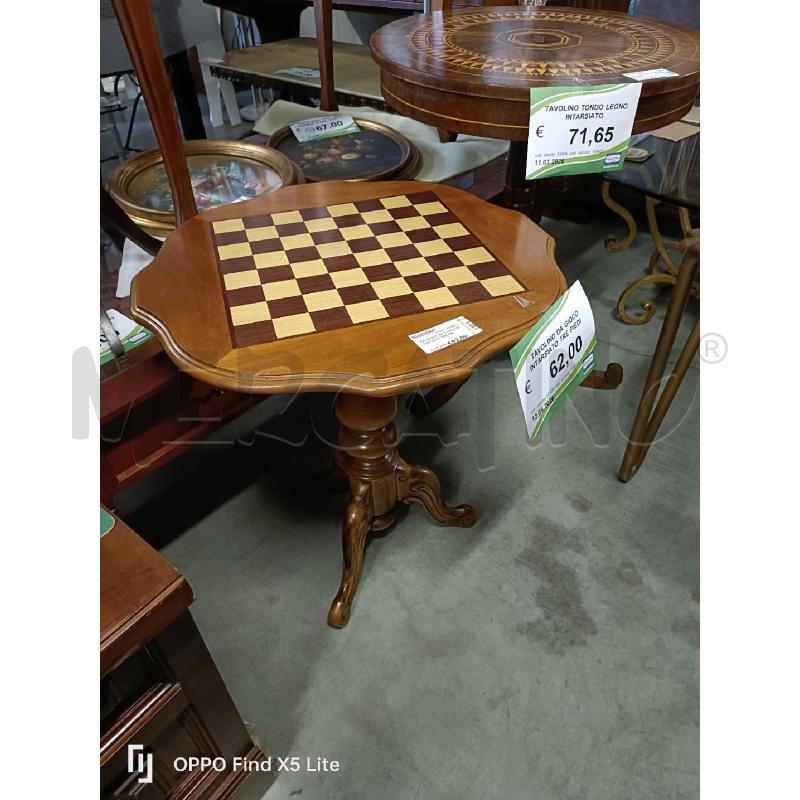 TAVOLINO  DA GIOCO INTARSIATO TRE PIEDI | Mercatino dell'Usato Modena 1