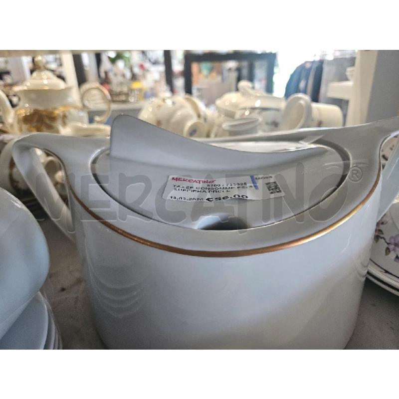 TAZZE CONSOMME PZ. 6+ ZUPPIERA PRCLL FILO ORO BAVARIA | Mercatino dell'Usato Modena 3