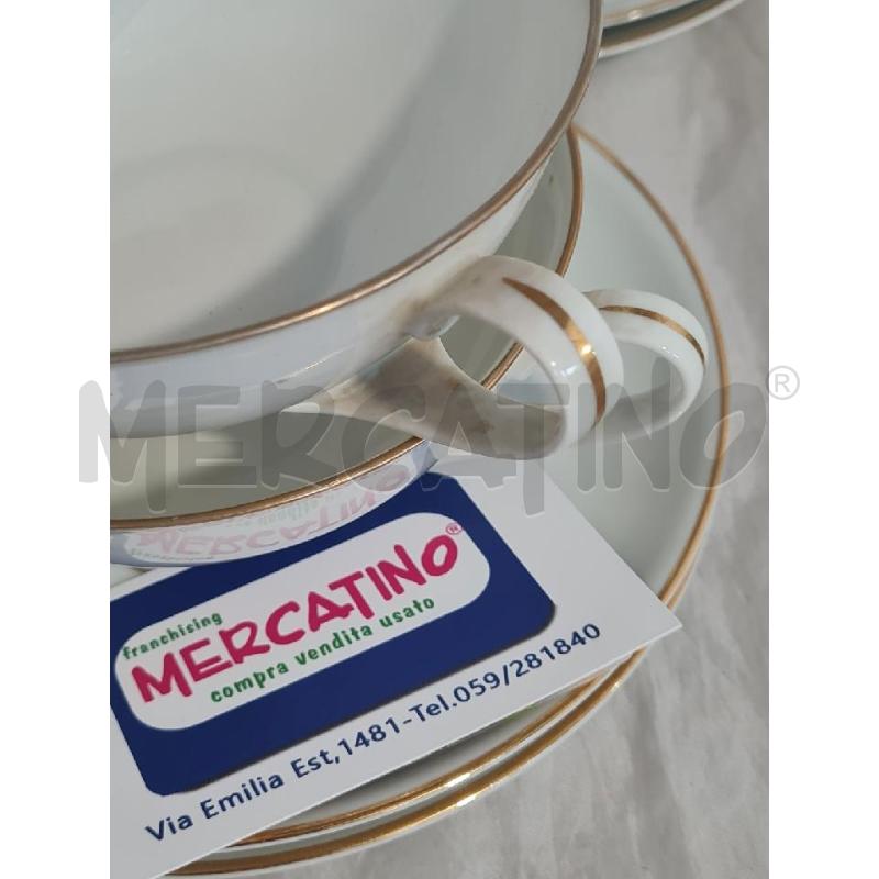TAZZE CONSUMME PZ. 4 PRCLL FILO ORO | Mercatino dell'Usato Modena 3