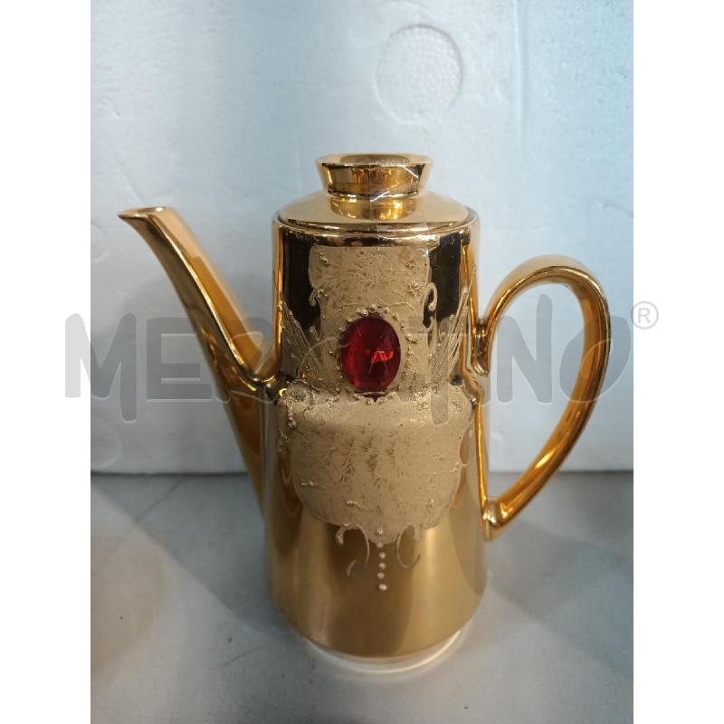 TAZZE PZ. 12 +ZTL BAVARIA DORATURE VETRO ROSSO | Mercatino dell'Usato Modena 5