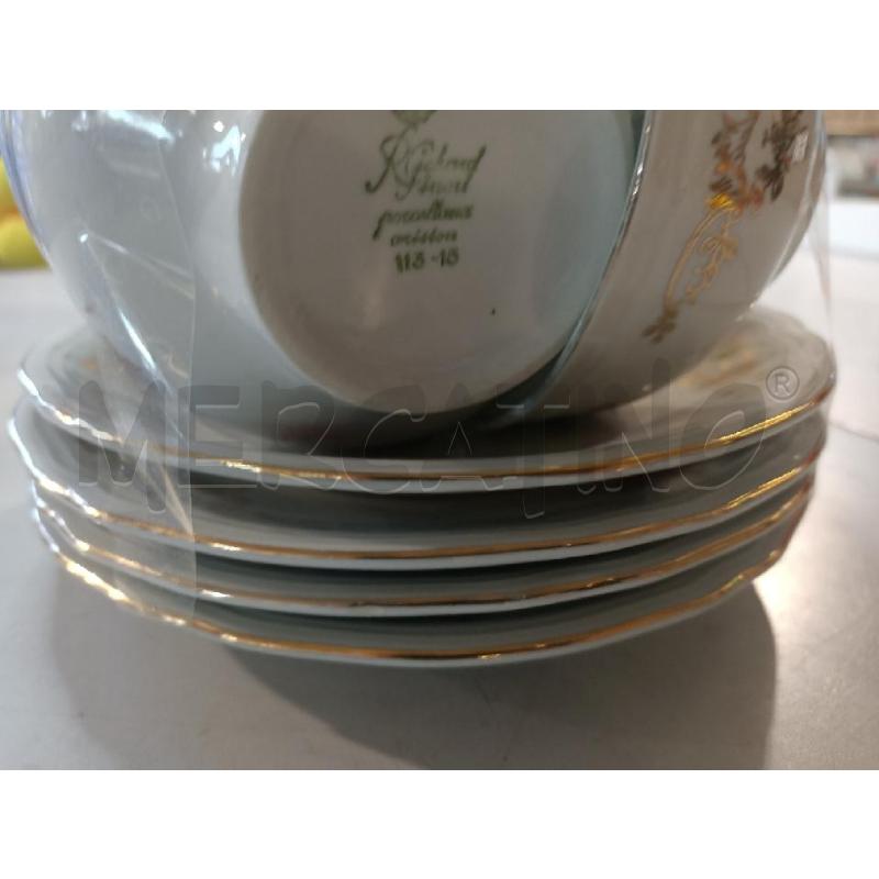 TAZZE PZ. 4 PRCLL GINORI FESTONI FILO ORO | Mercatino dell'Usato Modena 4