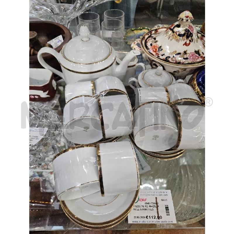 TAZZE TE PZ. 10+ZTL PRCLL GINORI FILO ORO | Mercatino dell'Usato Modena 1