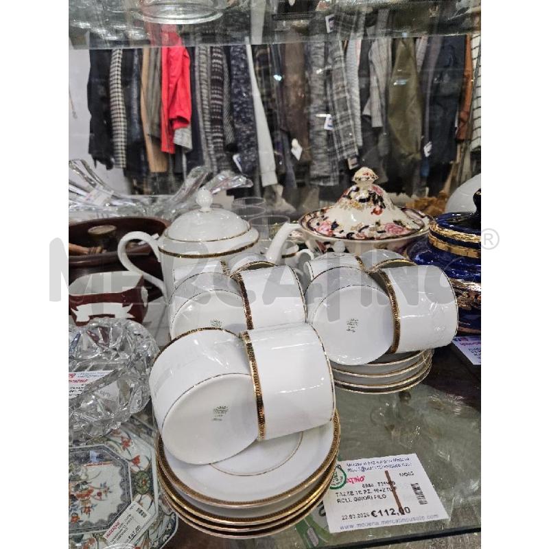 TAZZE TE PZ. 10+ZTL PRCLL GINORI FILO ORO | Mercatino dell'Usato Modena 4