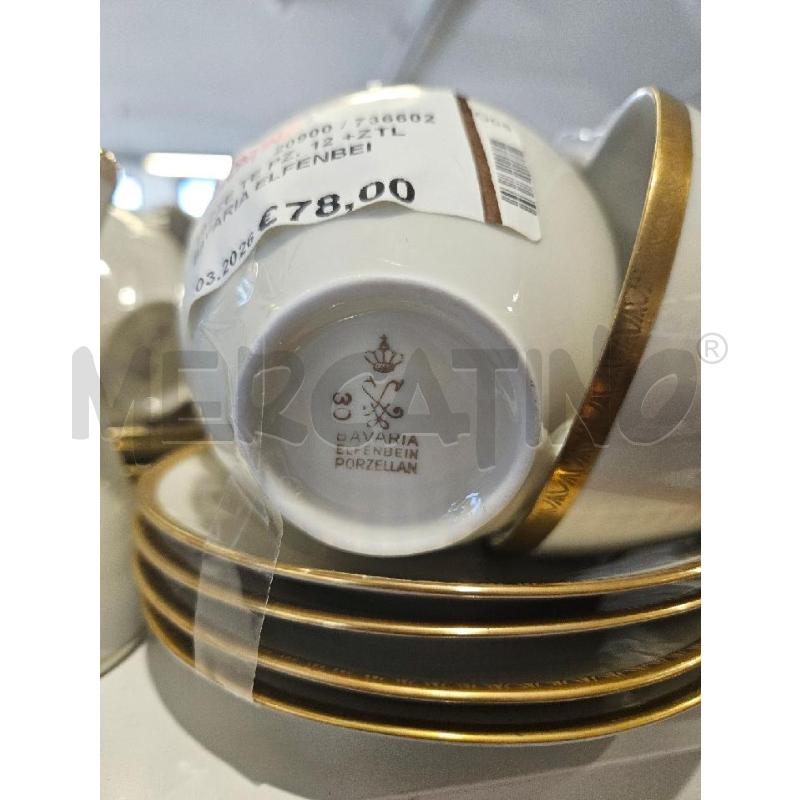 TAZZE TE PZ. 12 +ZTL BAVARIA ELFENBEIN FILO ORO | Mercatino dell'Usato Modena 2