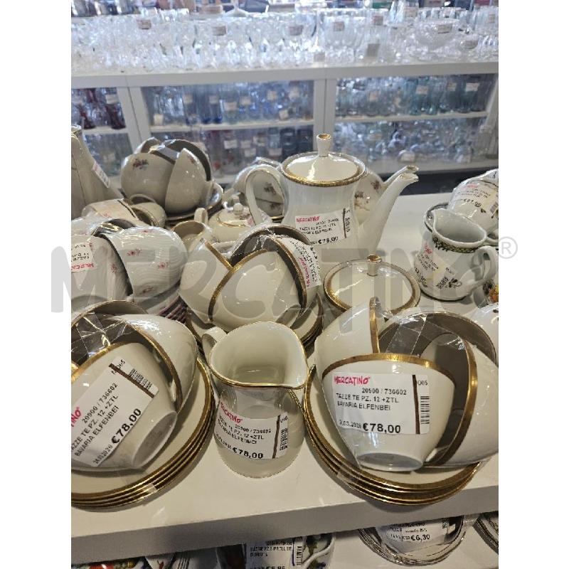 TAZZE TE PZ. 12 +ZTL BAVARIA ELFENBEIN FILO ORO | Mercatino dell'Usato Modena 3