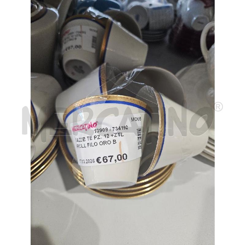 TAZZE TE PZ. 12 +ZTL PRCLL FILO ORO BLU BAVARIA | Mercatino dell'Usato Modena 2