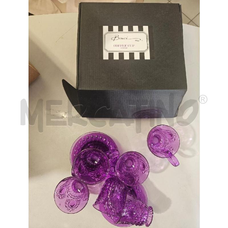 TAZZINE PZ.6 PLAST. VIOLA BACI MILANO | Mercatino dell'Usato Modena 2