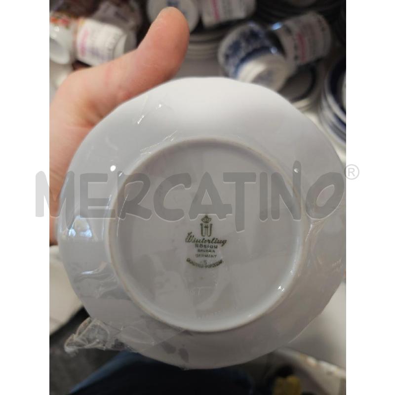 TAZZINE PZ.6 +ZTL PRCLL BAVARIA FILO ORO BLU FIORI | Mercatino dell'Usato Modena 3