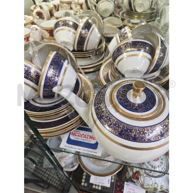 TAZZINE TE PRCLL PZ.12 +ZTL BAVARIA FILO ORO BLU COBALTO | Mercatino dell'Usato Modena 1