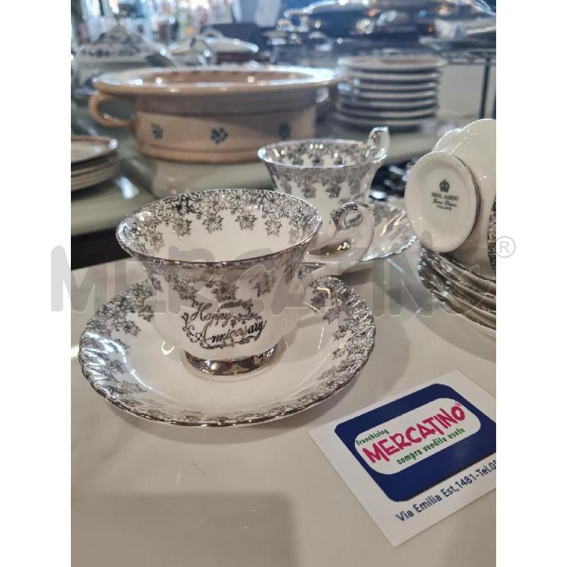 TAZZINE TE PZ.6 PRCLL ROYAL ALBERT HAPPY ANNIVERSARY | Mercatino dell'Usato Modena 1