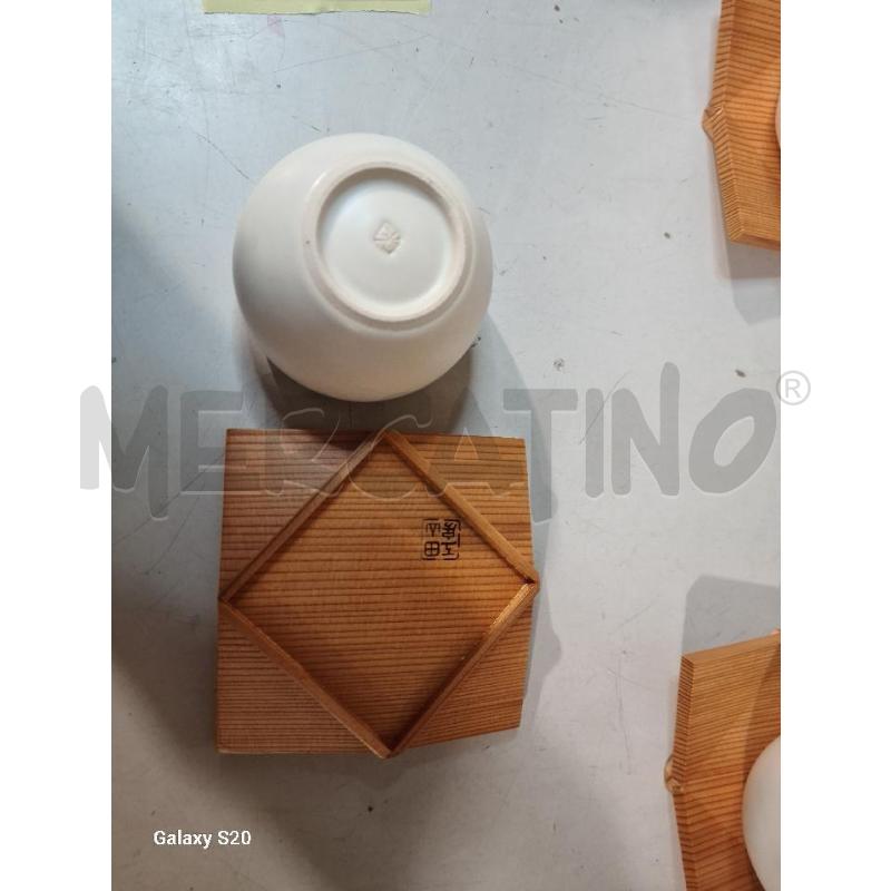 TEIERA + PZ.5 CER. ORIENTALE MANICO BAMBOO CON PIATTINI | Mercatino dell'Usato Modena 2