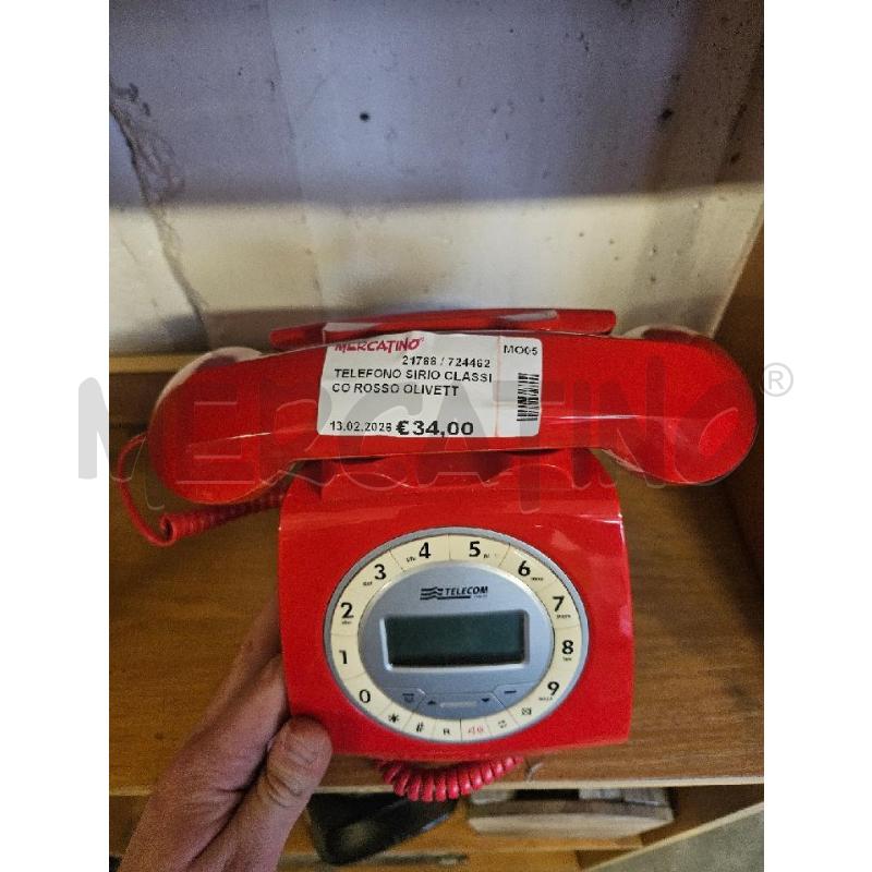 TELEFONO SIRIO CLASSICO ROSSO OLIVETTI | Mercatino dell'Usato Modena 1