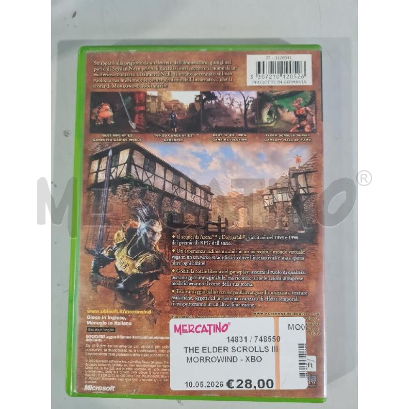 THE ELDER SCROLLS III MORROWIND - XBOX VIDEO GIOCO  | Mercatino dell'Usato Modena 3
