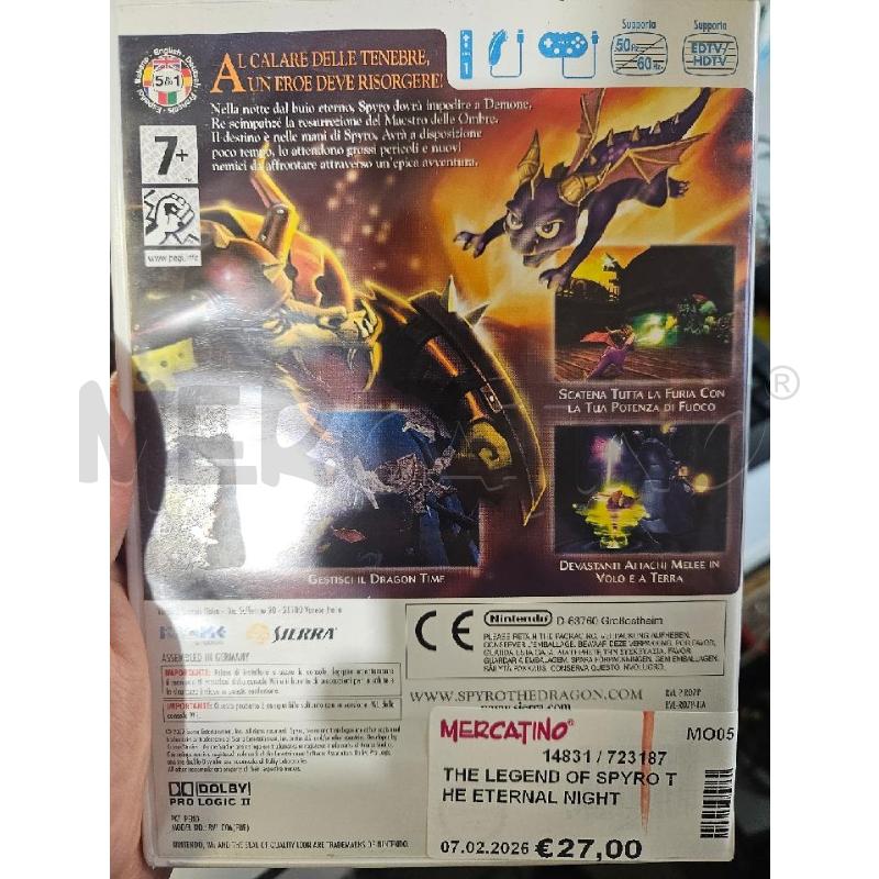 THE LEGEND OF SPYRO THE ETERNAL NIGHT - WII VIDEO GIOCO  | Mercatino dell'Usato Modena 2