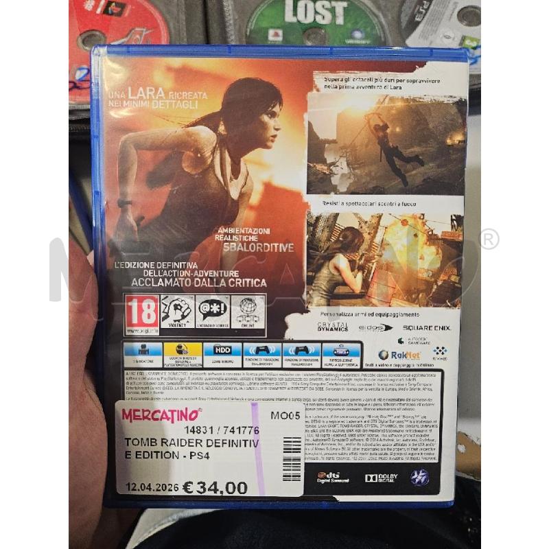 TOMB RAIDER DEFINITIVE EDITION - PS4 VIDEO GIOCO  | Mercatino dell'Usato Modena 2