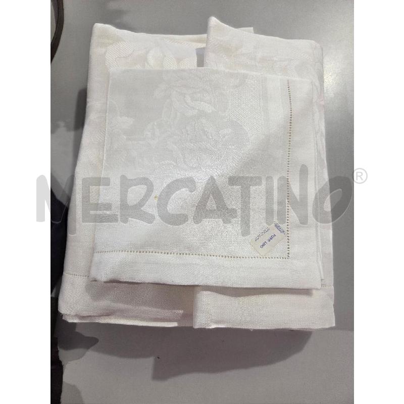 TOVAGLIA RETT 12 TOB BIANCO SU BIANCO PURO LINO | Mercatino dell'Usato Modena 1