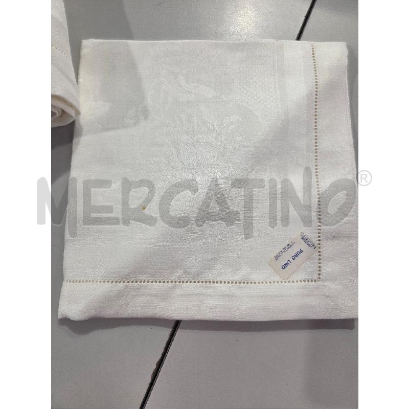 TOVAGLIA RETT 12 TOB BIANCO SU BIANCO PURO LINO | Mercatino dell'Usato Modena 2