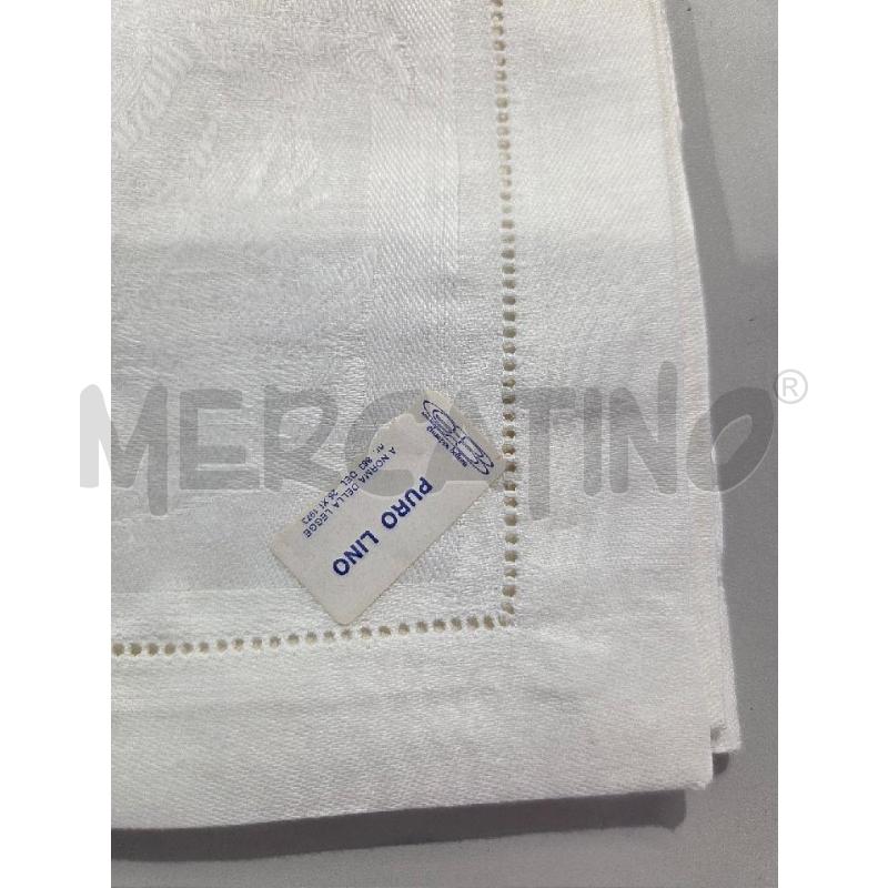 TOVAGLIA RETT 12 TOB BIANCO SU BIANCO PURO LINO | Mercatino dell'Usato Modena 3