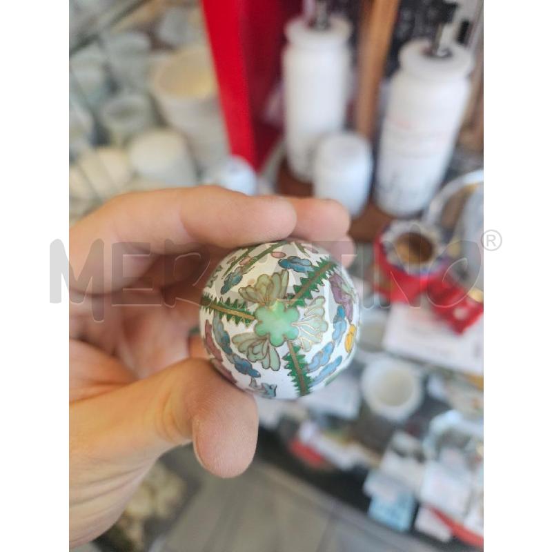 UOVO CLOISONNE BIANCO FIORI MET. | Mercatino dell'Usato Modena 4