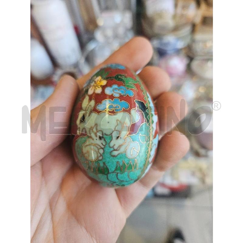 UOVO CLOISONNE ROSSO FIORI MET. | Mercatino dell'Usato Modena 2