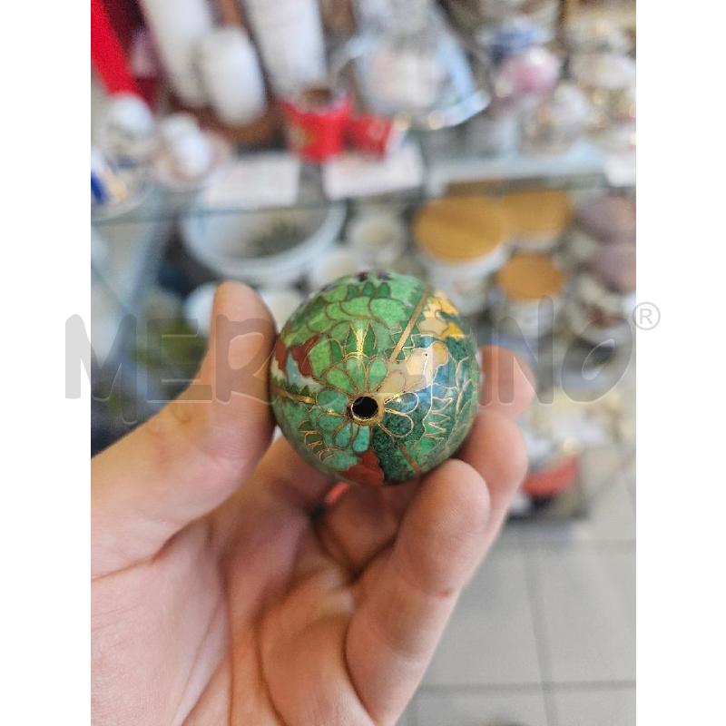 UOVO CLOISONNE ROSSO FIORI MET. | Mercatino dell'Usato Modena 5