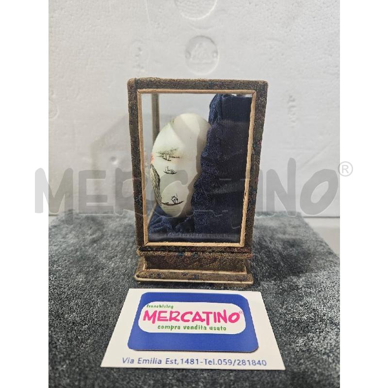 UOVO DIPINTO ORIENTALE IN TECA 13X8CM | Mercatino dell'Usato Modena 2
