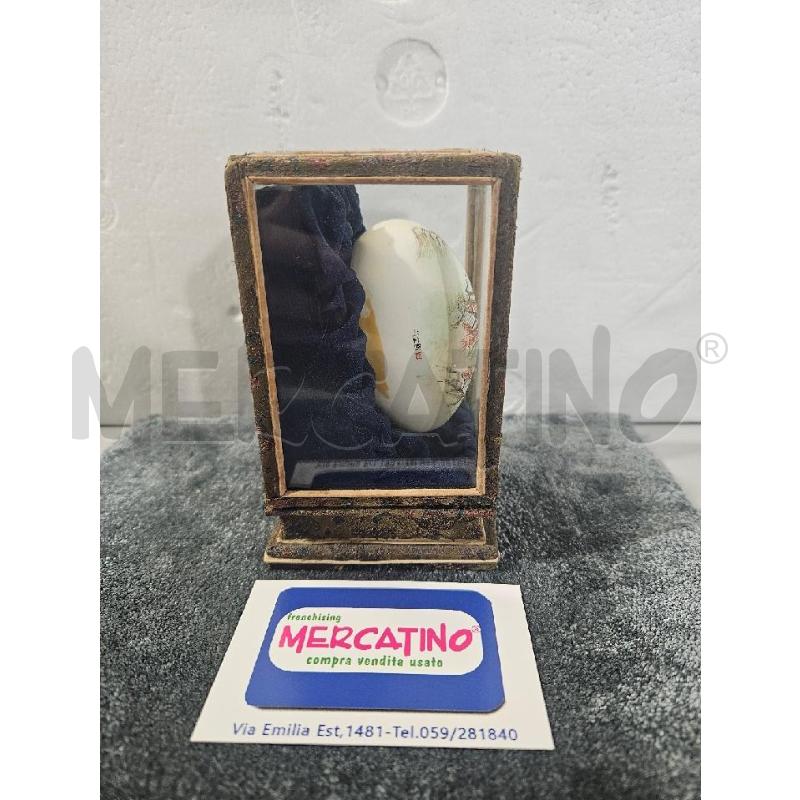UOVO DIPINTO ORIENTALE IN TECA 13X8CM | Mercatino dell'Usato Modena 4