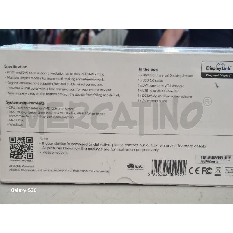 USB 3.0 DUAL 2K UNIVERSAL | Mercatino dell'Usato Modena 2