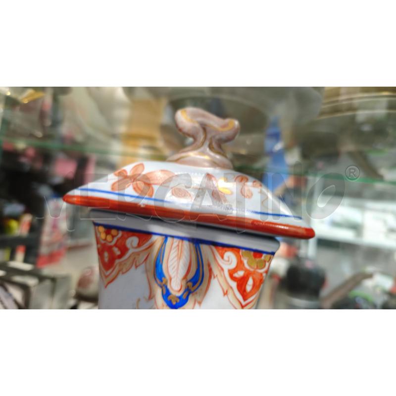 VASO CER. DIPINTO FIORI ARANCIO BLU 37CM | Mercatino dell'Usato Modena 4