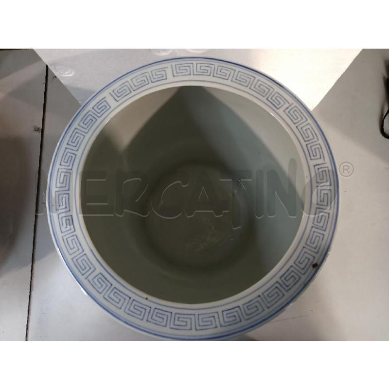 VASO CER. FISHBOWL 30CM BIANCA BLU | Mercatino dell'Usato Modena 2