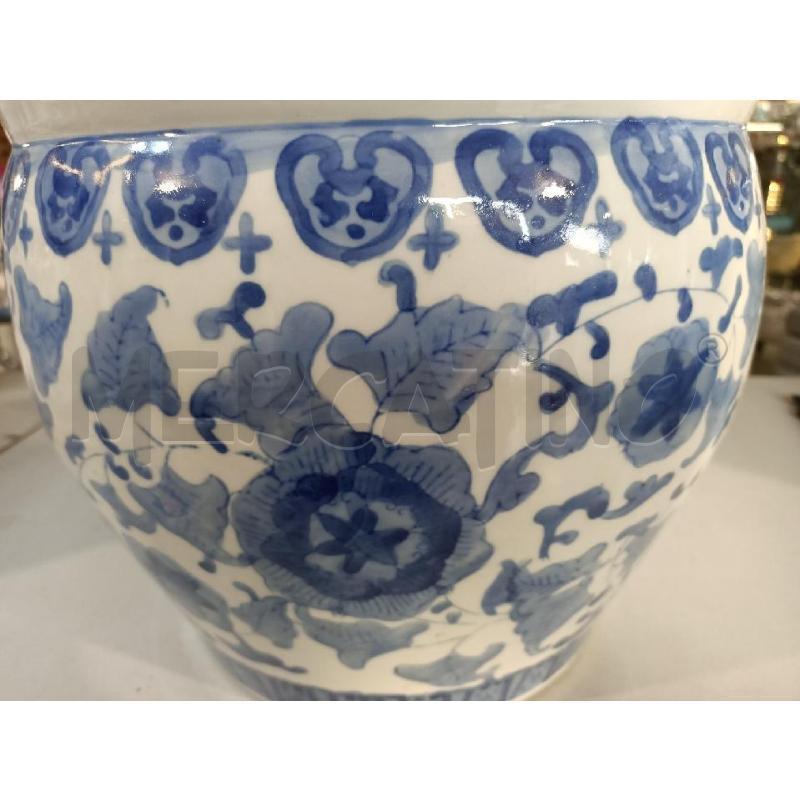 VASO CER. FISHBOWL 30CM BIANCA BLU | Mercatino dell'Usato Modena 4