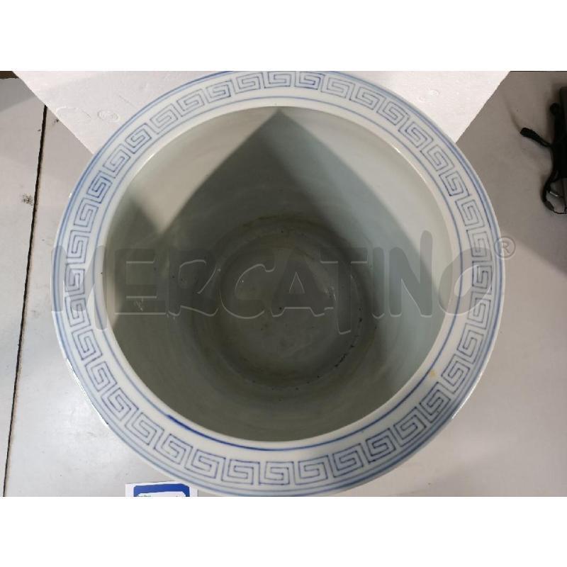 VASO CER. FISHBOWL 30CM BIANCA BLU | Mercatino dell'Usato Modena 2