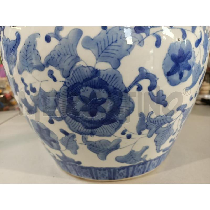 VASO CER. FISHBOWL 30CM BIANCA BLU | Mercatino dell'Usato Modena 4