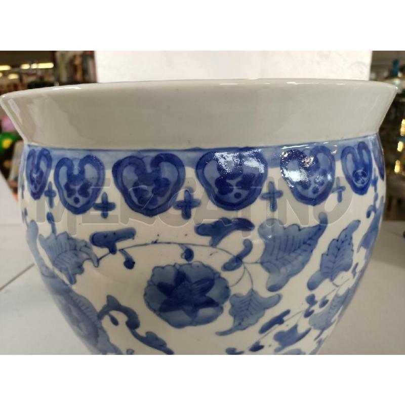 VASO CER. FISHBOWL 30CM BIANCA BLU | Mercatino dell'Usato Modena 5