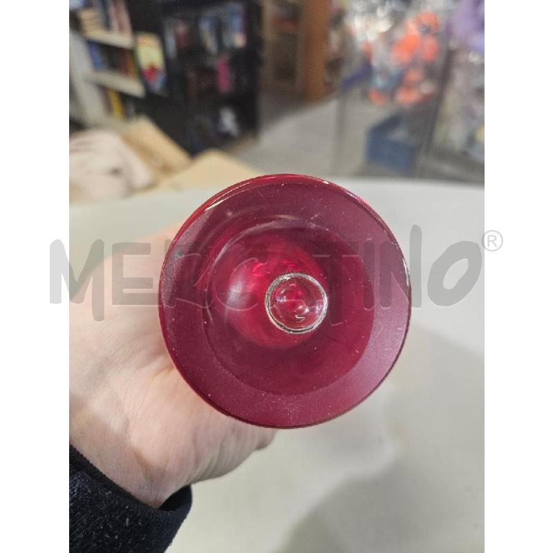 VASO CILINDRICO CRIST. BOLLA ROSSO | Mercatino dell'Usato Modena 3
