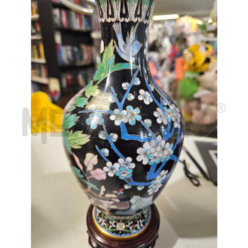 VASO CLOISONNE 26CM MET. DIPINTO FIORI | Mercatino dell'Usato Modena 2