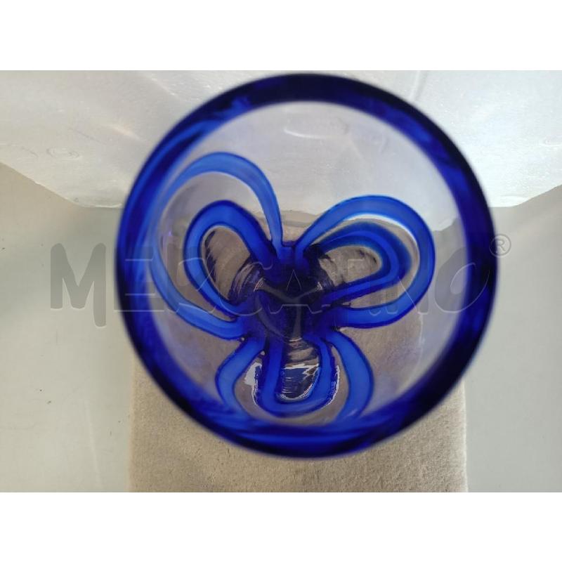 VASO CRISTALLO BHOMENIA DECORO BLU ADESIVO AJETO | Mercatino dell'Usato Modena 2