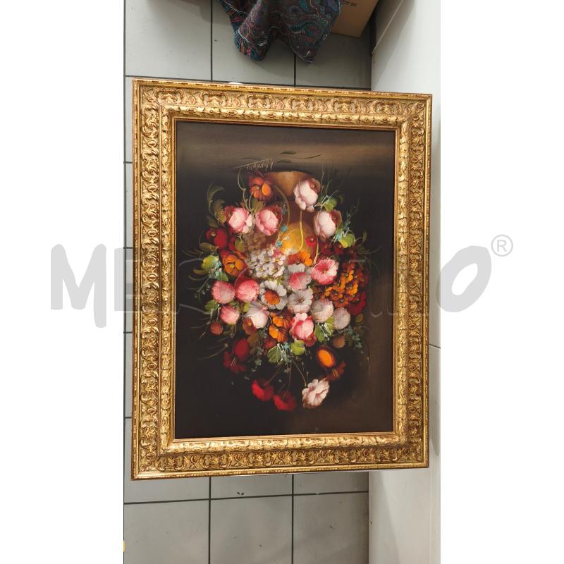 VASO DI FIORI 88X68CM CORNICE LEGNO DORATA | Mercatino dell'Usato Modena 1