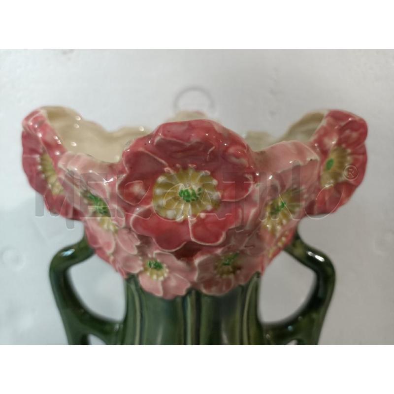 VASO FIORI CER. VERDE ROSA 28CM SBECCATO | Mercatino dell'Usato Modena 2