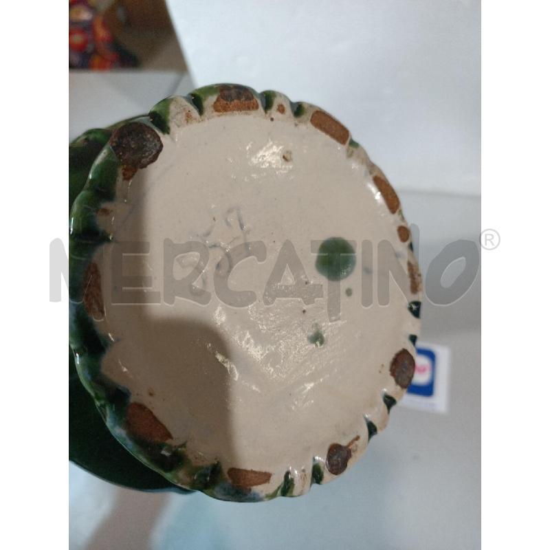 VASO FIORI CER. VERDE ROSA 28CM SBECCATO | Mercatino dell'Usato Modena 5