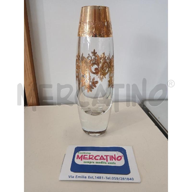 VASO FIORI CRIST. DORATURE | Mercatino dell'Usato Modena 1