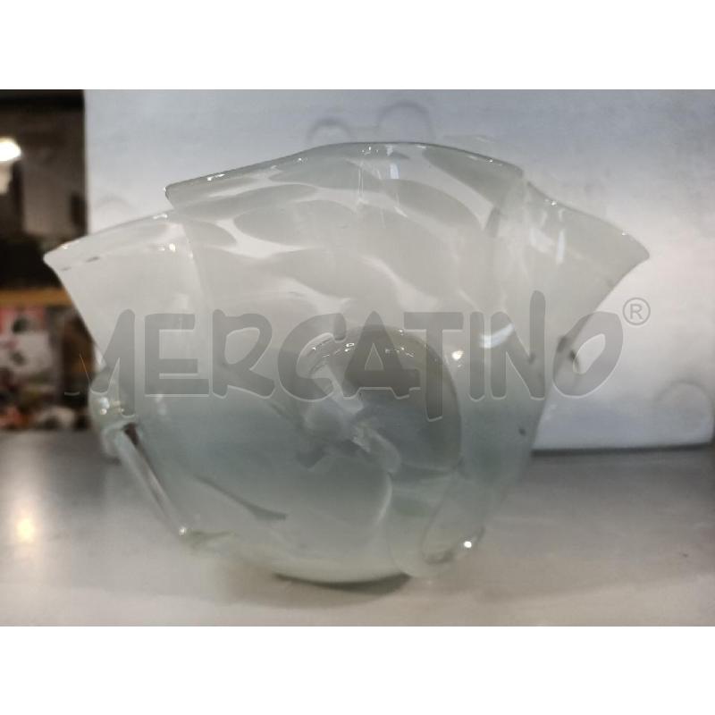 VASO MURANO MACCHIE BIANCHE 21X13CM | Mercatino dell'Usato Modena 3