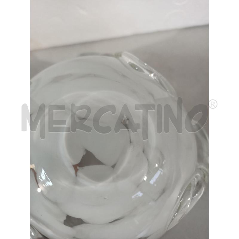 VASO MURANO MACCHIE BIANCHE 21X13CM | Mercatino dell'Usato Modena 5