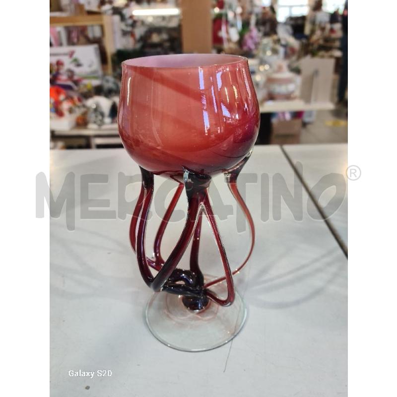 VASO MURANO MEDUSA ROSSO 20CM | Mercatino dell'Usato Modena 1