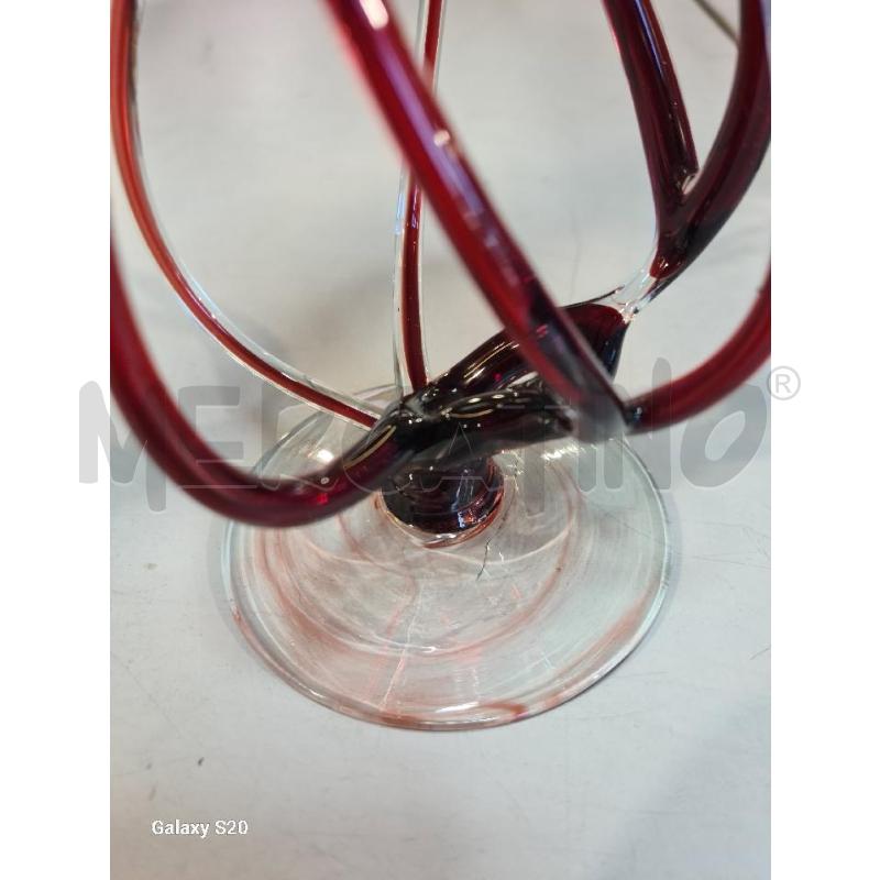 VASO MURANO MEDUSA ROSSO 20CM | Mercatino dell'Usato Modena 3