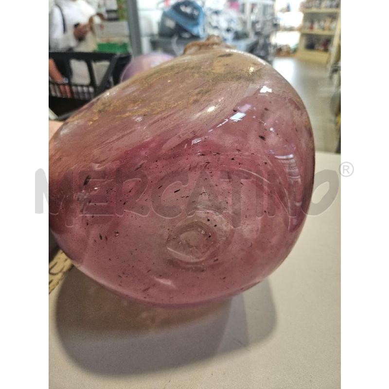 VASO SCAVO MURANO IRRIDESCENTE 35CM ROSA SBECCATO DIFETTI | Mercatino dell'Usato Modena 4