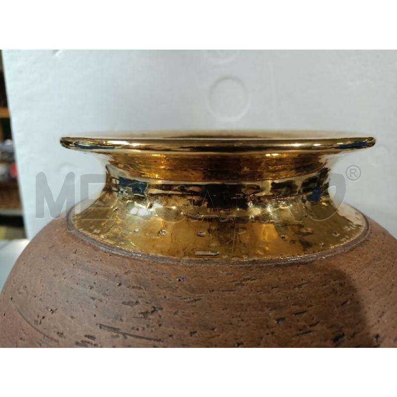 VASO TERRACOTTA BORDO DORATO | Mercatino dell'Usato Modena 3